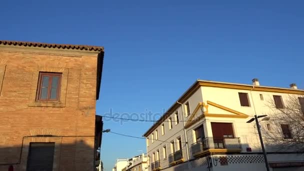 Santo Cristo sokak şehir Kurtuba, Andalusia, (İspanya kiliseyle). — Stok video