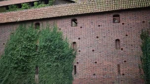 Castle of Teutonic Order in Malbork is largest castle in world by surface area. It was built in Marienburg, Prussia by Teutonic Knights, in a form of an Ordensburg fortress. — Stock Video