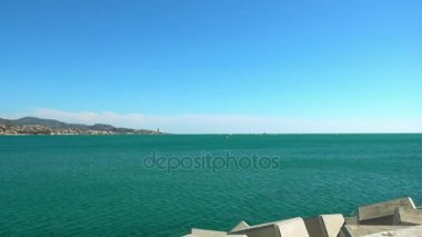 Malaga Plajı. Malaga özerk topluluk Andalusia, İspanya iline bağlı bölge. Avrupa'nın en büyük şehir, Akdeniz'in Costa del Sol üzerinde yatıyor.
