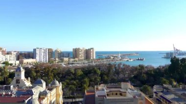 Belediye Binası (Ayuntamiento) Malaga şehir. Malaga özerk topluluk Andalusia, İspanya iline bağlı bölge. Avrupa'nın en büyük şehir, Costa del Sol Akdeniz üzerinde yatıyor.