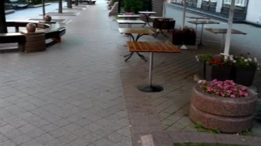 Minsk, Beyaz Rusya, biri şehir en yoğun orta kısmında Lenin Caddesi.