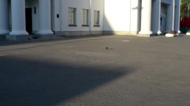 Minsk Belediye Binası - Minsk, Beyaz Rusya, yüksek pazarında orta kısmında bir idari bina 1600 yılında inşa edilmiştir. Saat Kulesi hangi o zaman için büyük bir değer saat vardı.