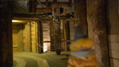 Küçük kız tuz madeni. Wieliczka Salt kasaba Wieliczka güney Polonya'da bulunan Mine Krakow Büyükşehir alanı içinde yatıyor. 13. yüzyılda açık.
