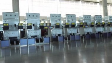 Malaga, İspanya - 31 Ocak 2017: Costa del Sol Havaalanı (Agp, Lemg) Madridbarajas, Barcelona ve Palma de Mallorca sonra dördüncü İspanya en işlek Havaalanı olduğunu. Bir havaalanıdır İspanyol turizm.