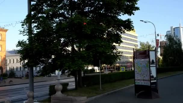 Catedral de Santo Nome de Maria é uma catedral barroca católica romana na rua Lenin, em Minsk, Bielorrússia. É sede da Arquidiocese de Minsk-Mohilev . — Vídeo de Stock