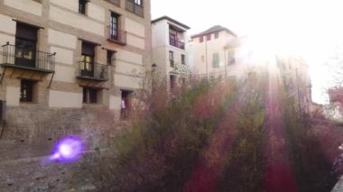 Köprü Espinosa üzerinde sokak Carrera del Darro Granada, Endülüs, İspanya