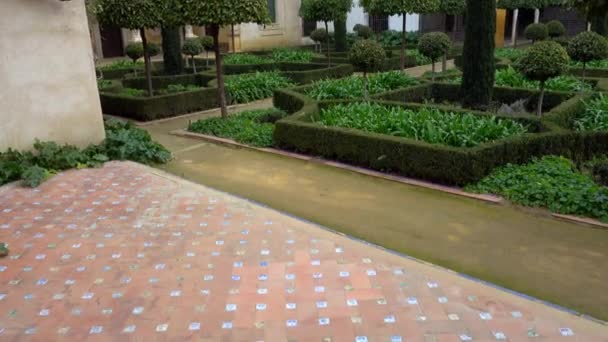 La Casa de Pilatos es un palacio andaluz en Sevilla, España, residencia permanente de los duques de Medinaceli, estilo renacentista italiano y mudéjar, prototipo del palacio andaluz. . — Vídeos de Stock