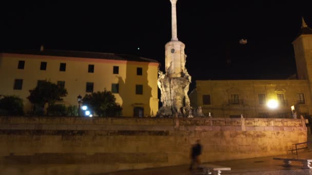 Colonna del Trionfo di San Rafael a Cordova. Cordoba è una città dell'Andalusia, nel sud della Spagna, capoluogo della provincia di Cordoba. . — Video Stock