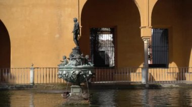 Alcazar bahçeleri. Kraliyet sarayıdır orijinal Endülüs Müslüman kralları tarafından Gelişmiş Seville, Endülüs, İspanya, Alcazar Seville.