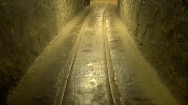 WIELICZKA, POLAND - JANUARY 4 2016: Wieliczka Salt Mine, located in town of Wieliczka in southern Poland, lies within Krakow metropolitan area. — Stock Video