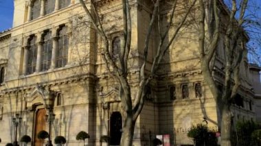 Roma, İtalya, büyük Sinagogu. Vincenzo Costa ve Osvaldo Armanni tarafından tasarlanan, sinagog 1901 için 1904 Tiber, kıyısında eski getto bakan inşa edildi.