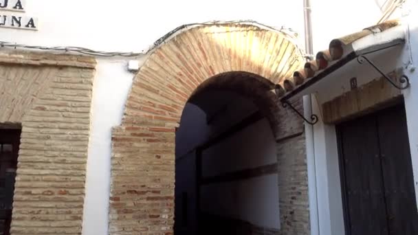 Calleja de la Luna in Cordoba. Cordoba is een stad in Andalusië, Spanje. — Stockvideo