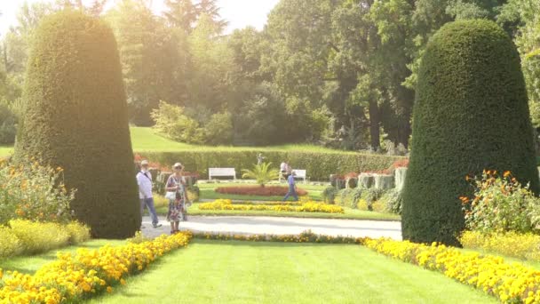 Berlin, Duitsland - September 9 2016: Berlin-Dahlem botanische tuin en Museum is een botanische tuin in de Duitse hoofdstad stad Berlijn. — Stockvideo