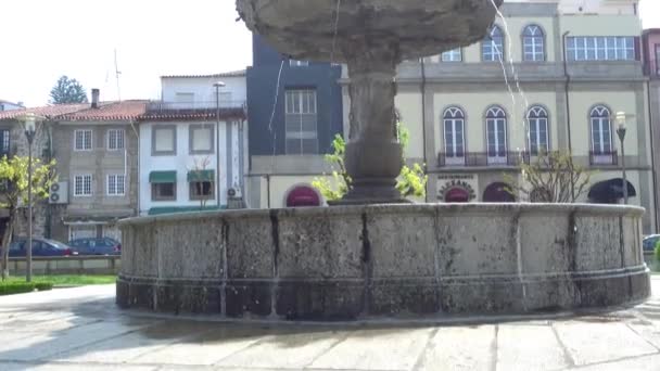 Fountain of Campo das Hortas is fountain located in civil parish of Se, municipality of Braga in northern Portugal. — Stock Video
