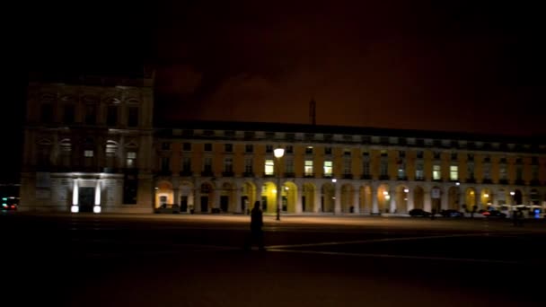 Terreiro do paco befindet sich auf praca do comercio in der stadt lisbon, portugal — Stockvideo