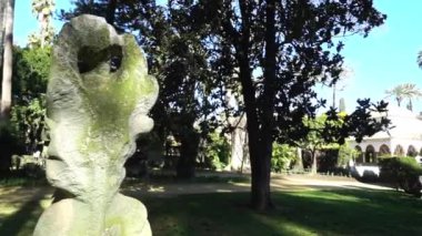 Alcazar bahçeleri. Kraliyet sarayıdır orijinal Endülüs Müslüman kralları tarafından Gelişmiş Seville, Endülüs, İspanya, Alcazar Seville.