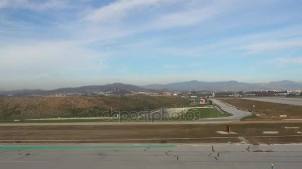 MALAGA, SPAIN - JANUARY 31 2017: Malaga Airport is fourth busiest airport in Spain after MadridBarajas, Barcelona and Palma de Mallorca, it is main international airport serving Costa del Sol. — Stock Video