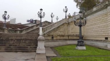 Bologna, Emilia-Romagna bölgesinin, Kuzey İtalya: kadın, at ve ahtapot, Pincio della Montagnola Via Xx Settembre adlı rampaları çeşme.