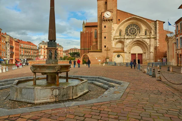 툴루즈 대성당 Toulouse Cathedral Catheastale Saint Etienne 프랑스의 툴루즈에 가톨릭 — 스톡 사진