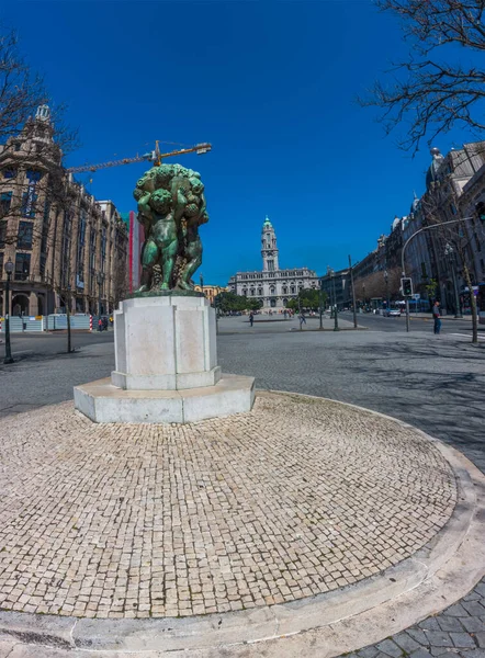 Porto Portugal Avril 2017 Monument Abondance Garçons Porto Portugal — Photo