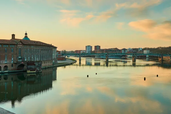 Pont Saint Pierre Toulouse France Passe Sur Garonne Musée Histoire — Photo