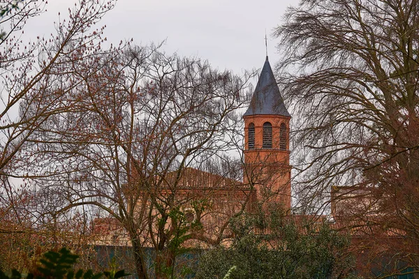 Tower Church Saint Exupere Parish Lamarck Street Museum Toulouse France — Stock Photo, Image