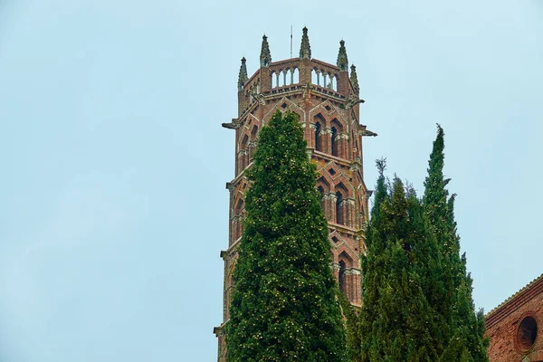 Toulouse Frankrijk Maart 2018 Kloostertoren Gezien Vanaf Kloostergang Jacobins Een — Stockfoto