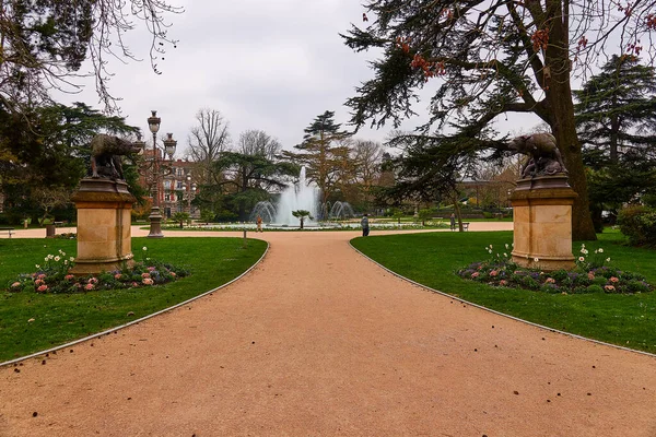 Toulouse Francie March 2018 Grand Rond Nebo Boulingrin Bowling Green — Stock fotografie