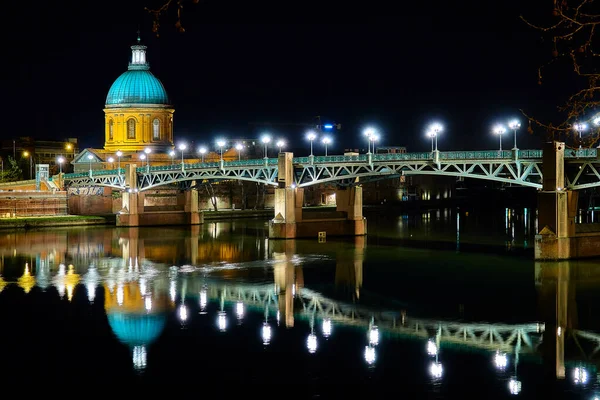 Híd Saint Pierre Toulouse Franciaország Áthalad Garonne Összeköti Hely Saint — Stock Fotó
