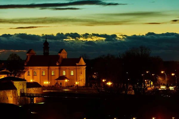 Kerk Catherine Zamosc Barokke Kerk Het Oude Centrum Van Zamosc — Stockfoto