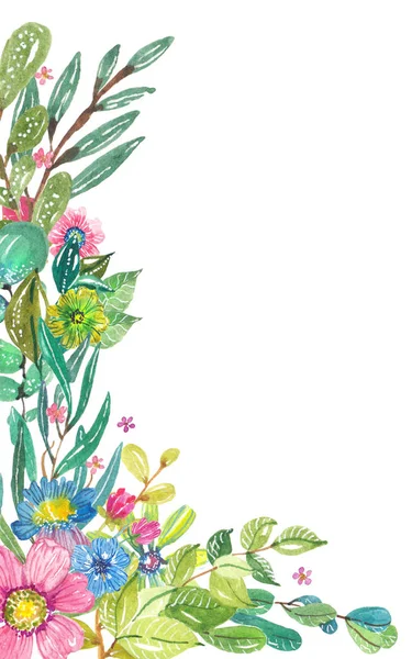 Sulu Boya güzel çiçek tasarım — Stok fotoğraf