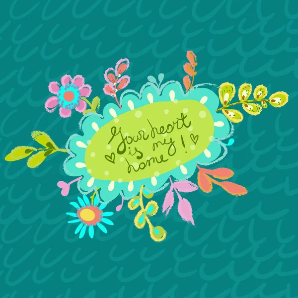 Fondo floral colorido brillante para un diseño hermoso — Vector de stock