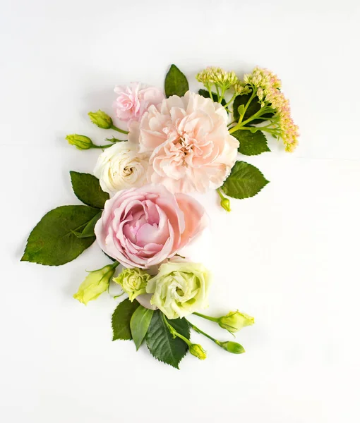 Flowers composition with place for text — Stock Photo, Image