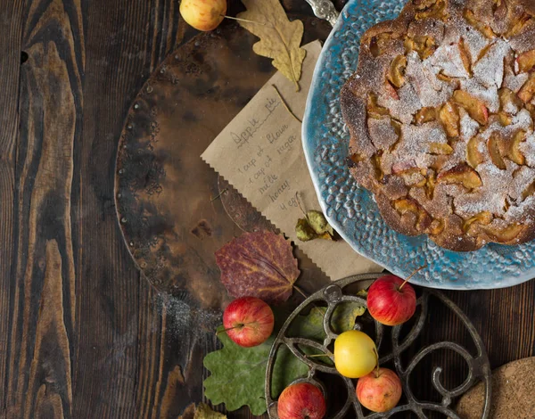 Wild bright apples and sweet apple cake