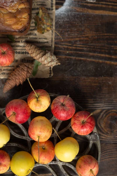 Wilde helle Äpfel — Stockfoto