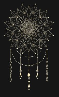 Çiçek Mandala. Rüya yakalayıcı