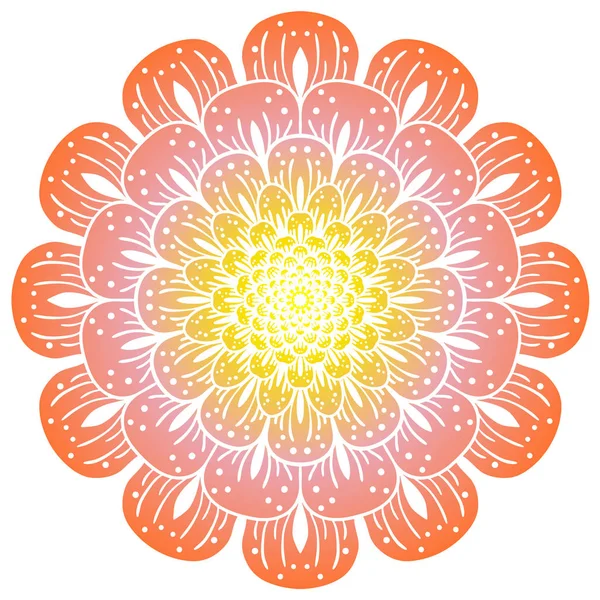 Couleur des fleurs Mandala — Image vectorielle
