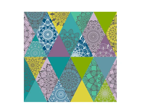 Flower color Mandala background — Stock Vector