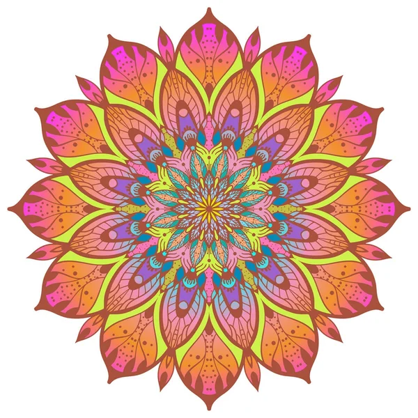 Blommans färg Mandala — Stock vektor