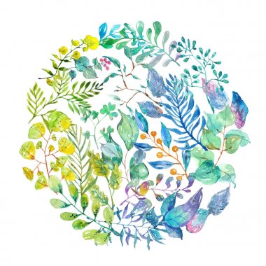 Sulu Boya güzel çiçek tasarım