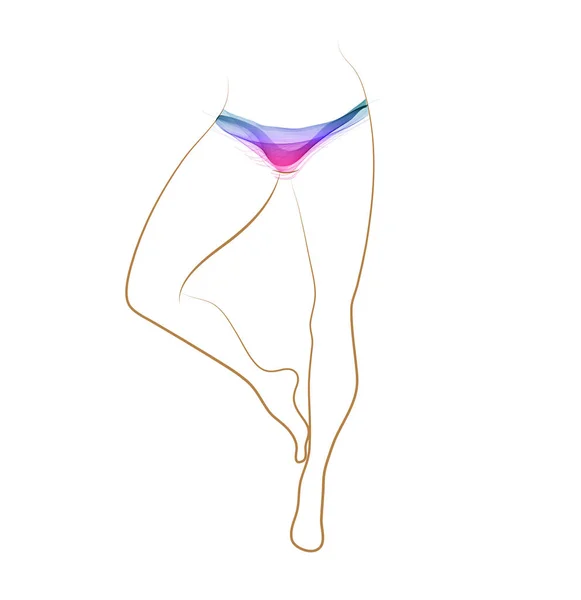 Femme jambes abstraites — Image vectorielle