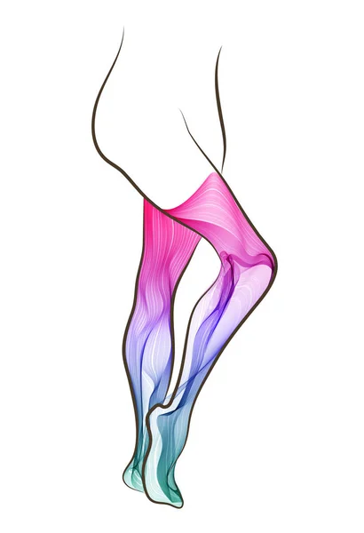 Femme jambes abstraites — Image vectorielle