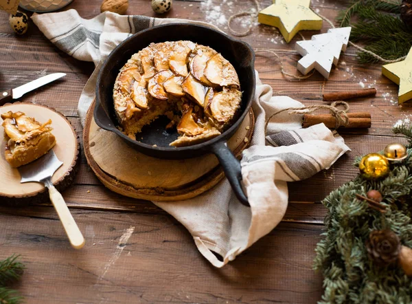 Beautiful background with apple pie — Stock Photo, Image