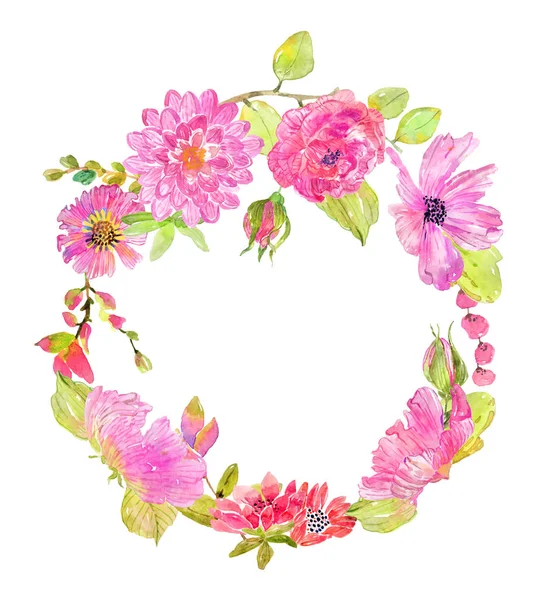 Ακουαρέλα όμορφη floral σχέδιο — Φωτογραφία Αρχείου
