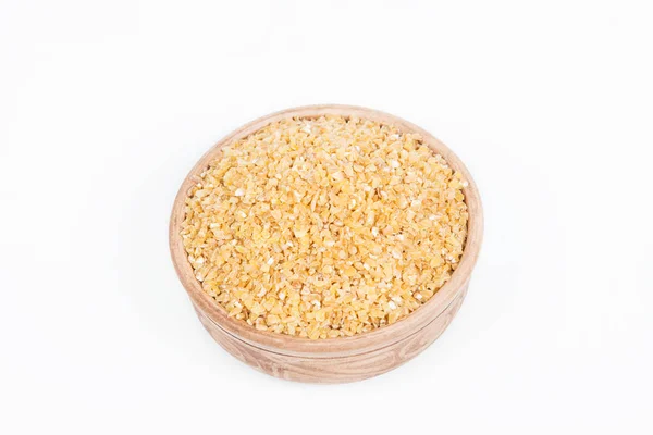 Biji-bijian dari gandum dalam piring — Stok Foto
