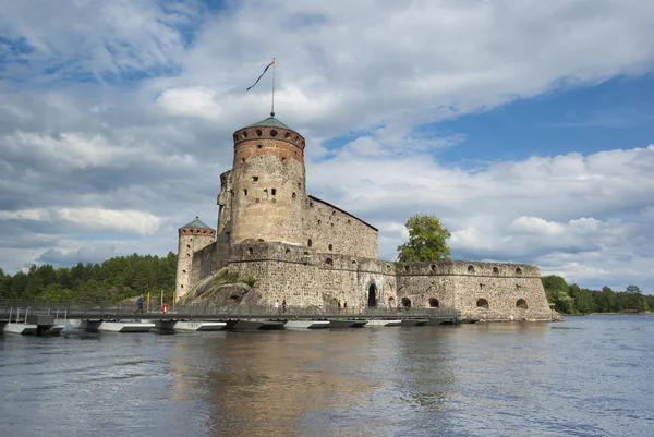 Olavinlinna zamek w savonlinna — Zdjęcie stockowe