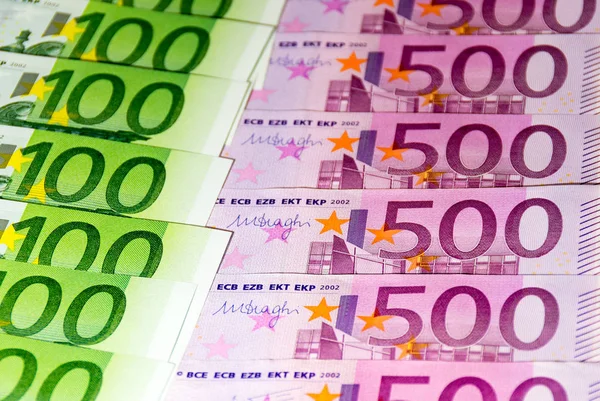 Spridda euro-sedlar — Stockfoto