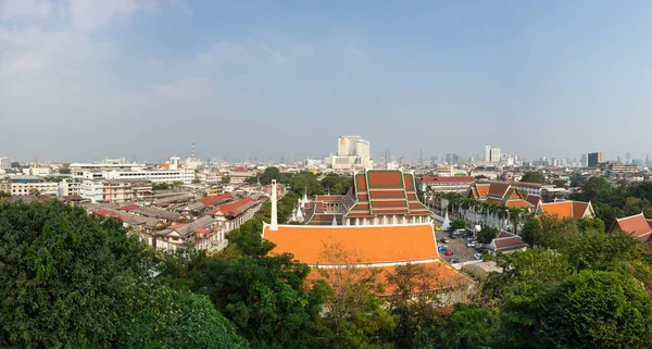 Vista de Bangkok y Wat Saket — Foto de Stock