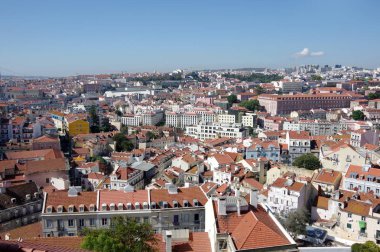 panoramik manzaralı Merkezi Lizbon