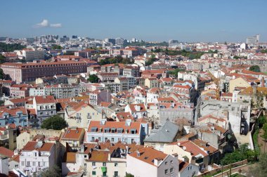 panoramik manzaralı Merkezi Lizbon